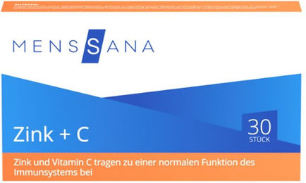 MensSana Zink + Vitamin C Lutschtabletten Vegan 30 Stück – Bild 1 von 2