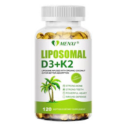 Menxi Liposomales Vitamin D3+K2 Nahrungsergänzungsmittel 120 Kapseln – Bild 1 von 3