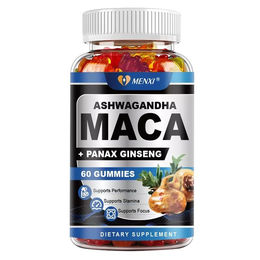 Menxi Maca Root Ashwagandha und Panax Ginseng 12000 mg Gummibärchen 60 Stück – Bild 1 von 3