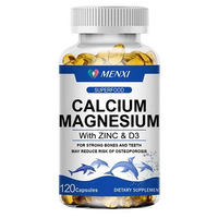 Produktbild von Menxi Magnesium Zink Vitamin D3 Calcium 1425 mg Kapseln 120 Stück für Erwachsene