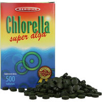 Produktbild von MERIDIAN Chlorella-Alge mit zerbrochener Zellwand Tabletten ohne Zusatzstoffe 500 Stück