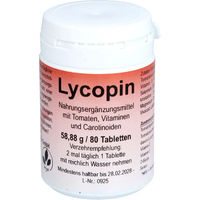 Produktbild von Merosan Lycopin Tabletten 80 Stück laktosefrei und glutenfrei