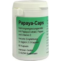 Produktbild von merosan Papaya Caps Kapseln mit Papain laktosefrei und glutenfrei 60 Stück