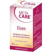 Produktbild von Meta Care Eisen Bisglycinat Kapseln vegan für Frauen und Sportler 60 Stück