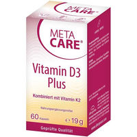 Produktbild von Meta Care Vitamin D3 Plus mit 10.000 IE und 80 µg K2 Kapseln 60 Stück