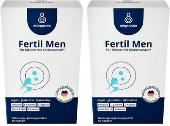 miapanda Fertil Men Vitamine für Männer Kinderwunsch Vegan Laktosefrei Glutenfrei 120 Kapseln – Bild 1 von 1
