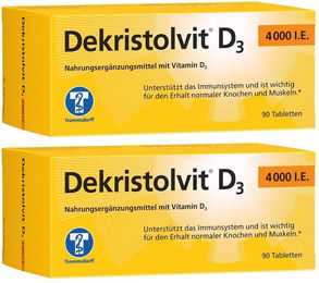 Mibe Dekristolvit Vitamin D3 4000 I.E. Tabletten 180 Stück glutenfrei laktosefrei – Bild 1 von 1