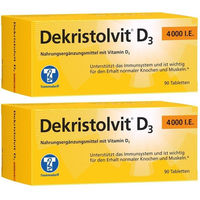 Produktbild von Mibe Dekristolvit Vitamin D3 4000 I.E. Tabletten 180 Stück glutenfrei laktosefrei