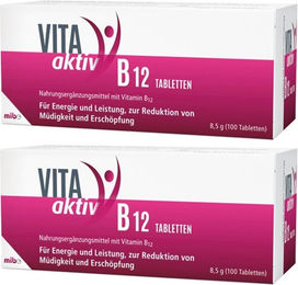 mibe VITA aktiv B12 Tabletten vegan glutenfrei laktosefrei 100 Stück – Bild 1 von 1