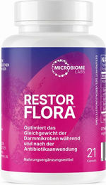 Microbiome Labs RestorFlora Vegan Kapseln für Männer, Frauen und Kinder – Bild 1 von 3