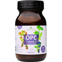 Produktbild von Microflorana OPC Vitamin C Kapseln mit Traubenkernextrakt und natürlichem Vitamin C aus Acerola und Hagebutte, vegan und ohne Zusatzstoffe, 240 Kapseln