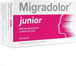 Migradolor junior SanimaMed Kapseln ohne Gelatine für Kinder 60 Stück – Bild 1 von 1