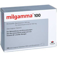 Produktbild von Milgamma Wörwag Pharma Benfotiamin und Vitamin B6 100 mg Tabletten zuckerfrei 100 Stück