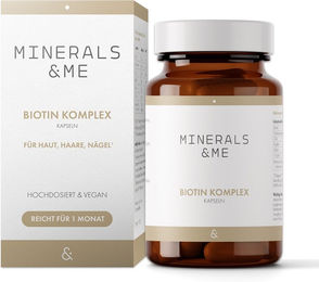 MINERALS & ME® Biotin Komplex Kapseln mit Zink und Selen vegan ohne Zusatzstoffe 60 Kapseln – Bild 1 von 1