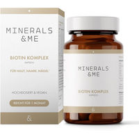 Produktbild von MINERALS & ME® Biotin Komplex Kapseln mit Zink und Selen vegan ohne Zusatzstoffe 60 Kapseln