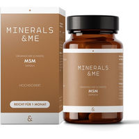 Produktbild von MINERALS & ME MSM Kapseln vegan ohne Zusatzstoffe 60 Kapseln