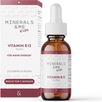 Produktbild von MINERALS & ME® Vitamin B12 Tropfen für Kinder vegan und zuckerfrei