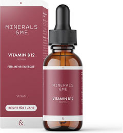 MINERALS & ME® Vitamin B12 Tropfen vegan – Bild 1 von 2