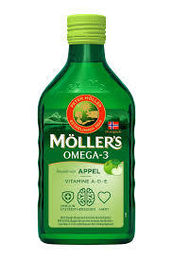 Möller's Dorschleberöl Omega-3 mit grünem Apfelgeschmack 250 ml – Bild 1 von 1