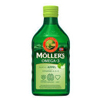 Produktbild von Möller's Dorschleberöl Omega-3 mit grünem Apfelgeschmack 250 ml