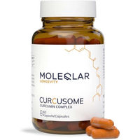 Produktbild von Moleqlar Curcusome Curcumin Complex Kapseln mit Vitamin C und Phospholipiden vegan glutenfrei laktosefrei 60 Stück