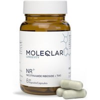 Produktbild von Moleqlar Longevity NR PRO Nicotinamid Kapseln 30 Stück glutenfrei und laktosefrei