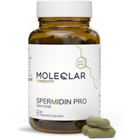 Produktbild von MoleQlar Longevity Spermidin Pro Kapseln vegan und glutenfrei