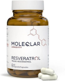 Moleqlar Resveratrol Trans-Resveratrol Kapseln 60 Stück laktosefrei glutenfrei ohne Zusatzstoffe – Bild 1 von 1