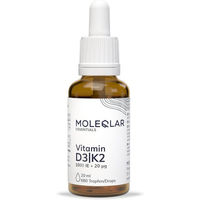 Produktbild von Moleqlar Vitamin D3/K2 Tropfen 1000 IE + 20 µg laktosefrei und glutenfrei
