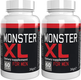 Monster XL Energy L-Arginin Zink Selen Maca und Ginseng hochdosiert 120 Kapseln vegan – Bild 1 von 3