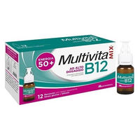 Produktbild von Montefarmaco Multivitamix B12 Flüssigkeit für Senioren glutenfrei und laktosefrei 12 Fläschchen