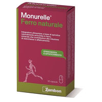 Produktbild von Monurelle Ferro Naturale Zambon Eisenkapseln mit pflanzlichem Ursprung 30 Kapseln