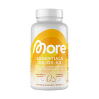 Produktbild von More Nutrition Essentials O3-D3-K2 Omega 3 Vitamin D3 Vitamin K2 Kapseln ohne Zusatzstoffe 60 Portionen