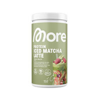 Produktbild von More Nutrition Iced Matcha Latte Cherry Mochi Protein Pulver zuckerfrei