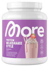 More Nutrition Milkshake Style Erdbeere zuckerfrei Pulver 600g – Bild 1 von 2