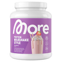 Produktbild von More Nutrition Milkshake Style Erdbeere zuckerfrei Pulver 600g