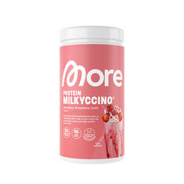 More Nutrition More Protein Milkyccino Strawberry Raspberry Swirl Proteinpulver mit Koffein zuckerfrei 500 g – Bild 1 von 1
