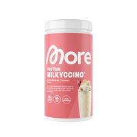 Produktbild von More Nutrition More Protein Milkyccino White Almond Coconut Proteinpulver mit Koffein zuckerfrei 500 g