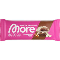 Produktbild von More Nutrition More Satisbites Proteinriegel White Hazelnut Nougat zuckerfrei