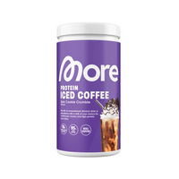 Produktbild von More Nutrition Protein Iced Coffee Dark Cookie Crumble zuckerarm Pulver