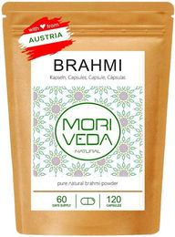 Moriveda Brahmi Kapseln mit Bacopa Monnieri, 500 mg, vegan, laktosefrei und glutenfrei, 120 Kapseln – Bild 1 von 1