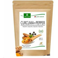 Produktbild von MoriVeda Curcuma und Pfeffer Extrakt Kapseln vegan laktosefrei glutenfrei ohne Zusatzstoffe