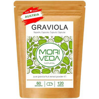 Produktbild von Moriveda Graviola Kapseln mit Fruchtpulverextrakt vegan glutenfrei laktosefrei 120 Stück