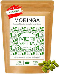 Moriveda Moringa Energy Superfood-Mischung Tabletten mit Kräuter-Komplex, vegan, glutenfrei und laktosefrei, 120 Stück – Bild 1 von 1
