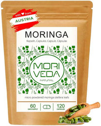 MoriVeda Moringa Kapseln vegan und laktosefrei, 120 Kapseln – Bild 1 von 1