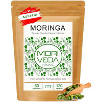 Produktbild von MoriVeda Moringa Kapseln vegan und laktosefrei, 120 Kapseln