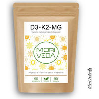 Produktbild von Moriveda Vitamin D3 K2 Magnesium Kapseln vegan mit 7000 IE D3