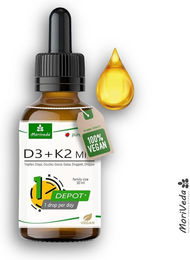 MoriVeda Vitamin D3 + K2 Tropfen mit Vitamin D3 und Vitamin K2 (MK-7) vegan – Bild 1 von 1