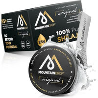 Produktbild von Mountaindrop Mumijo Shilajit Harz 25g vegan und glutenfrei mit Fulvinsäure und Huminsäure
