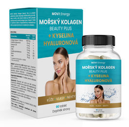 MOVit Energy Meereskollagen Beauty Plus mit Hyaluronsäure und Typ I Kollagen 90 Tabletten – Bild 1 von 2